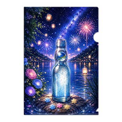 幻想的な人物画のクリアファイル